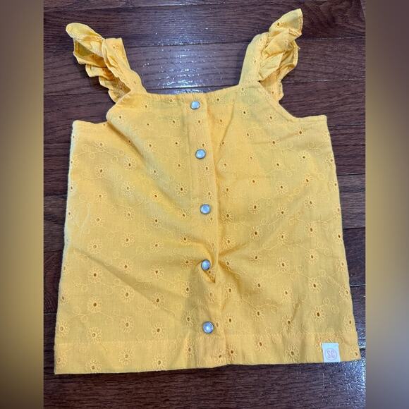 NWT Sovereign Code GIRLS Ruffle Tank 18M eyelets summer marigold summer SPRING - Picture 4 of 8